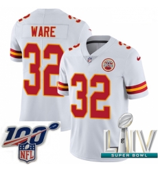 2020 Super Bowl LIV Men Nike Kansas City Chiefs #32 Spencer Ware White Vapor Untouchable Limited Player NFL Jersey 2020 Super Bowl LIV Men Nike Kansas City Chiefs #32 Spencer Ware White Vapor Untouchable Limited Player NFL Jersey