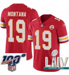 2020 Super Bowl LIV Youth Nike Kansas City Chiefs #19 Joe Montana Red Team Color Vapor Untouchable Limited Player NFL Jersey 2020 Super Bowl LIV Youth Nike Kansas City Chiefs #19 Joe Montana Red Team Color Vapor Untouchable Limited Player NFL Jersey