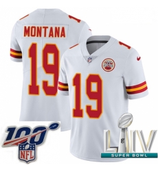 2020 Super Bowl LIV Youth Nike Kansas City Chiefs #19 Joe Montana White Vapor Untouchable Limited Player NFL Jersey 2020 Super Bowl LIV Youth Nike Kansas City Chiefs #19 Joe Montana White Vapor Untouchable Limited Player NFL Jersey