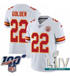 2020 Super Bowl LIV Youth Nike Kansas City Chiefs #22 Robert Golden White Vapor Untouchable Limited Player NFL Jersey 2020 Super Bowl LIV Youth Nike Kansas City Chiefs #22 Robert Golden White Vapor Untouchable Limited Player NFL Jersey