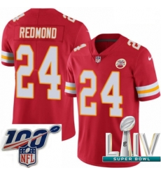2020 Super Bowl LIV Youth Nike Kansas City Chiefs #24 Will Redmond Red Team Color Vapor Untouchable Limited Player NFL Jersey 2020 Super Bowl LIV Youth Nike Kansas City Chiefs #24 Will Redmond Red Team Color Vapor Untouchable Limited Player NFL Jersey