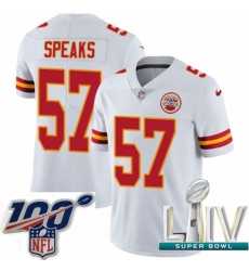 2020 Super Bowl LIV Youth Nike Kansas City Chiefs #57 Breeland Speaks White Vapor Untouchable Limited Player NFL Jersey 2020 Super Bowl LIV Youth Nike Kansas City Chiefs #57 Breeland Speaks White Vapor Untouchable Limited Player NFL Jersey