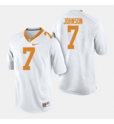 Men Tennessee Volunteers Brandon Johnson College Football White Jersey Men Tennessee Volunteers Brandon Johnson College Football White Jersey
