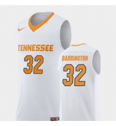 Men Tennessee Volunteers Chris Darrington White Replica College Basketball Jersey Men Tennessee Volunteers Chris Darrington White Replica College Basketball Jersey