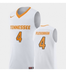 Men Tennessee Volunteers Jacob Fleschman White Replica College Basketball Jersey Men Tennessee Volunteers Jacob Fleschman White Replica College Basketball Jersey