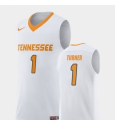 Men Tennessee Volunteers Lamonte Turner White Replica College Basketball Jersey Men Tennessee Volunteers Lamonte Turner White Replica College Basketball Jersey