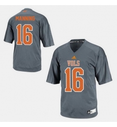 Men Tennessee Volunteers Peyton Manning College Football Gray Jersey Men Tennessee Volunteers Peyton Manning College Football Gray Jersey