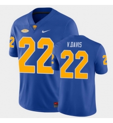 Men Pitt Panthers Vincent Davis College Football Royal Game Jersey Men Pitt Panthers Vincent Davis College Football Royal Game Jersey