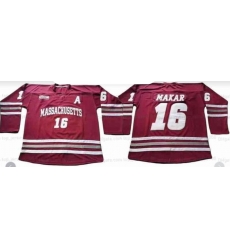 Men COllege Hockey Masachusetts 16 Makar Red Jersey Men COllege Hockey Masachusetts 16 Makar Red Jersey