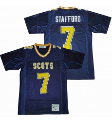 Men MATTHEW STAFFORD 7 HIGH SCHOOL FOOTBALL JERSEY Dark Blue Men MATTHEW STAFFORD 7 HIGH SCHOOL FOOTBALL JERSEY Dark Blue