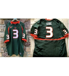 Men Miami Hurricanes #3 Gore Jersey Men Miami Hurricanes #3 Gore Jersey