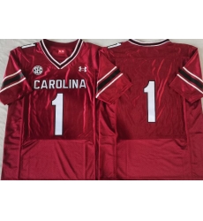 South Carolina Gamecock Red #1 Stitched Football Jersey South Carolina Gamecock Red #1 Stitched Football Jersey