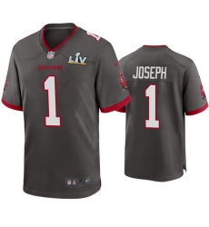 Men Greg Joseph Buccaneers Pewter Super Bowl Lv Game Jersey Men Greg Joseph Buccaneers Pewter Super Bowl Lv Game Jersey