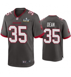 Men Jamel Dean Buccaneers Pewter Super Bowl Lv Game Jersey Men Jamel Dean Buccaneers Pewter Super Bowl Lv Game Jersey