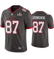 Men Rob Gronkowski Buccaneers Pewter Super Bowl Lv Vapor Limited Jersey Men Rob Gronkowski Buccaneers Pewter Super Bowl Lv Vapor Limited Jersey