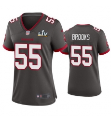 Women Derrick Brooks Buccaneers Pewter Super Bowl Lv Game Jersey Women Derrick Brooks Buccaneers Pewter Super Bowl Lv Game Jersey
