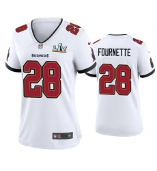 Women Leonard Fournette Buccaneers White Super Bowl Lv Game Jersey Women Leonard Fournette Buccaneers White Super Bowl Lv Game Jersey