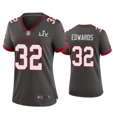 Women Mike Edwards Buccaneers Pewter Super Bowl Lv Game Jersey Women Mike Edwards Buccaneers Pewter Super Bowl Lv Game Jersey