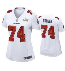 Women Paul Gruber Buccaneers White Super Bowl Lv Game Fashion Jersey Women Paul Gruber Buccaneers White Super Bowl Lv Game Fashion Jersey