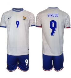 Men France 9 Olivier Giroud White 2024 25 Away Soccer Jersey Suit Men France 9 Olivier Giroud White 2024 25 Away Soccer Jersey Suit