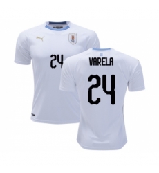 Uruguay #24 Varela Away Soccer Country Jersey Uruguay #24 Varela Away Soccer Country Jersey