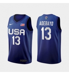 Men's USA Team Bam Adebayo Away Blue 2021 Tokyo Olympics Jersey Men's USA Team Bam Adebayo Away Blue 2021 Tokyo Olympics Jersey