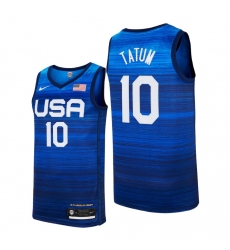 Men's USA Team Jayson Tatum Away Blue 2021 Tokyo Olympics Jersey II Men's USA Team Jayson Tatum Away Blue 2021 Tokyo Olympics Jersey II
