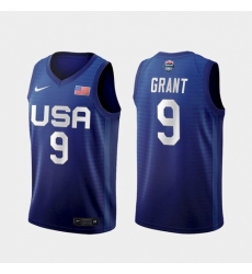 Men's USA Team Jerami Grant Away Blue 2021 Tokyo Olympics Jersey Men's USA Team Jerami Grant Away Blue 2021 Tokyo Olympics Jersey