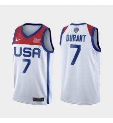 Men's USA Team Kevin Durant Home White 2021 Tokyo Olympics Jersey Men's USA Team Kevin Durant Home White 2021 Tokyo Olympics Jersey