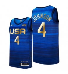 USA Dream Team 4 Keldon Johnson 2021 Tokyo Olymipcs Nike Basketball Jersey Blue USA Dream Team 4 Keldon Johnson 2021 Tokyo Olymipcs Nike Basketball Jersey Blue