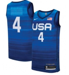 USA Tokyo Olympic Game Blue Basketball Jersey USA Tokyo Olympic Game Blue Basketball Jersey
