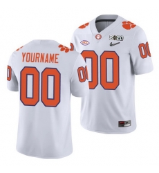 Clemson Tigers Custom White College Football Men'S Jersey 0 Clemson Tigers Custom White College Football Men'S Jersey 0