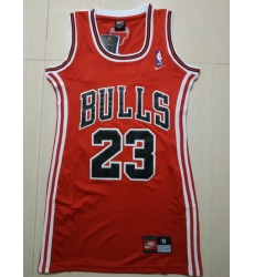 Women Chicago Bulls 23 Michael Jordan Dress Stitched Jersey Red Women Chicago Bulls 23 Michael Jordan Dress Stitched Jersey Red