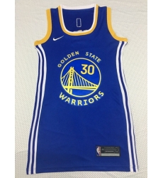 Women Golden Warriors 30 Stephen Curry Dress Stitched Jersey Blue Women Golden Warriors 30 Stephen Curry Dress Stitched Jersey Blue