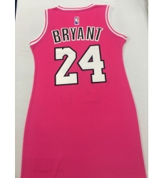 Women Los Angeles Lakers 24 Kobe Bryant Dress Stitched Jersey Pink II Women Los Angeles Lakers 24 Kobe Bryant Dress Stitched Jersey Pink II