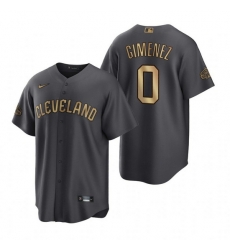 Men Cleveland Guardians 0 Andres Gimenez 2022 All Star Charcoal Cool Base Stitched Baseball Jersey Men Cleveland Guardians 0 Andres Gimenez 2022 All Star Charcoal Cool Base Stitched Baseball Jersey