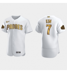 Men San Diego Padres Ha Seong Kim 2022 Mlb All Star Game White Gold Men Jersey Men San Diego Padres Ha Seong Kim 2022 Mlb All Star Game White Gold Men Jersey