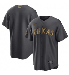 Men Texas Rangers Blank 2022 All Star Charcoal Cool Base Stitched Baseball Jersey Men Texas Rangers Blank 2022 All Star Charcoal Cool Base Stitched Baseball Jersey