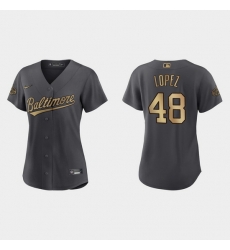 Women Jorge Lopez Baltimore Orioles 2022 Mlb All Star Game Replica Charcoal Jersey Women Jorge Lopez Baltimore Orioles 2022 Mlb All Star Game Replica Charcoal Jersey