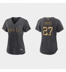 Women Mike Trout Los Angeles Angels 2022 Mlb All Star Game Replica Charcoal Jersey Women Mike Trout Los Angeles Angels 2022 Mlb All Star Game Replica Charcoal Jersey