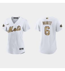 Women New York Mets Starling Marte 2022 Mlb All Star Game Replica White Jersey Women New York Mets Starling Marte 2022 Mlb All Star Game Replica White Jersey