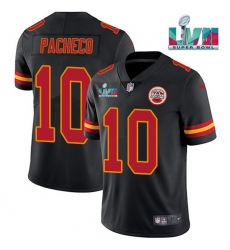 Men Kansas City Chiefs 10 Isiah Pacheco Black Super Bowl LVII Patch Vapor Untouchable Limited Stitched Jersey Men Kansas City Chiefs 10 Isiah Pacheco Black Super Bowl LVII Patch Vapor Untouchable Limited Stitched Jersey