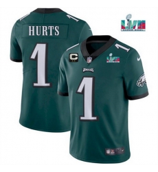 Men Women Youth Toddler Philadelphia Eagles 1 Jalen Hurts Green Super Bowl LVII Patch And 2 Star C Patch Vapor Untouchable Limited Stitched Jersey Men Women Youth Toddler Philadelphia Eagles 1 Jalen Hurts Green Super Bowl LVII Patch And 2 Star C Patch Vapor Untouchable Limited Stitched Jersey