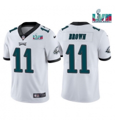 Men Women Youth Toddler Philadelphia Eagles 11 A J Brown White Super Bowl LVII Patch Vapor Untouchable Limited Stitched Jersey Men Women Youth Toddler Philadelphia Eagles 11 A J Brown White Super Bowl LVII Patch Vapor Untouchable Limited Stitched Jersey