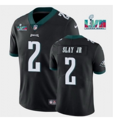 Men Women Youth Toddler Philadelphia Eagles 2 Darius Slay JR Black Super Bowl LVII Patch Vapor Untouchable Limited Stitched Jersey Men Women Youth Toddler Philadelphia Eagles 2 Darius Slay JR Black Super Bowl LVII Patch Vapor Untouchable Limited Stitched Jersey