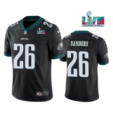 Men Women Youth Toddler Philadelphia Eagles 26 Miles Sanders Black Super Bowl LVII Patch Vapor Untouchable Limited Stitched Jersey Men Women Youth Toddler Philadelphia Eagles 26 Miles Sanders Black Super Bowl LVII Patch Vapor Untouchable Limited Stitched Jersey