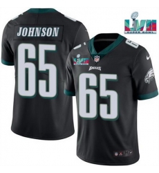 Men Women Youth Toddler Philadelphia Eagles 65 Lane Johnson Black Super Bowl LVII Patch Vapor Untouchable Limited Stitched Jersey Men Women Youth Toddler Philadelphia Eagles 65 Lane Johnson Black Super Bowl LVII Patch Vapor Untouchable Limited Stitched Jersey