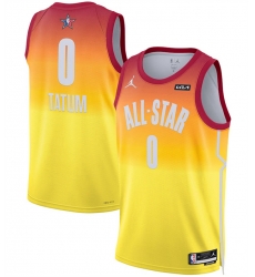 Men 2023 All Star 0 Jayson Tatum Orange Game Swingman Stitched Basketball Jersey Men 2023 All Star 0 Jayson Tatum Orange Game Swingman Stitched Basketball Jersey
