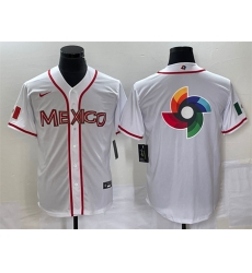 Men Mexico Baseball 2023 White World Baseball Classic Team Big Logo Stitched Jersey 3 Men Mexico Baseball 2023 White World Baseball Classic Team Big Logo Stitched Jersey 3