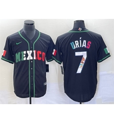Men Mexico Baseball 7 Julio Urias 2023 Black World Baseball With Patch Classic Stitched Jersey Men Mexico Baseball 7 Julio Urias 2023 Black World Baseball With Patch Classic Stitched Jersey